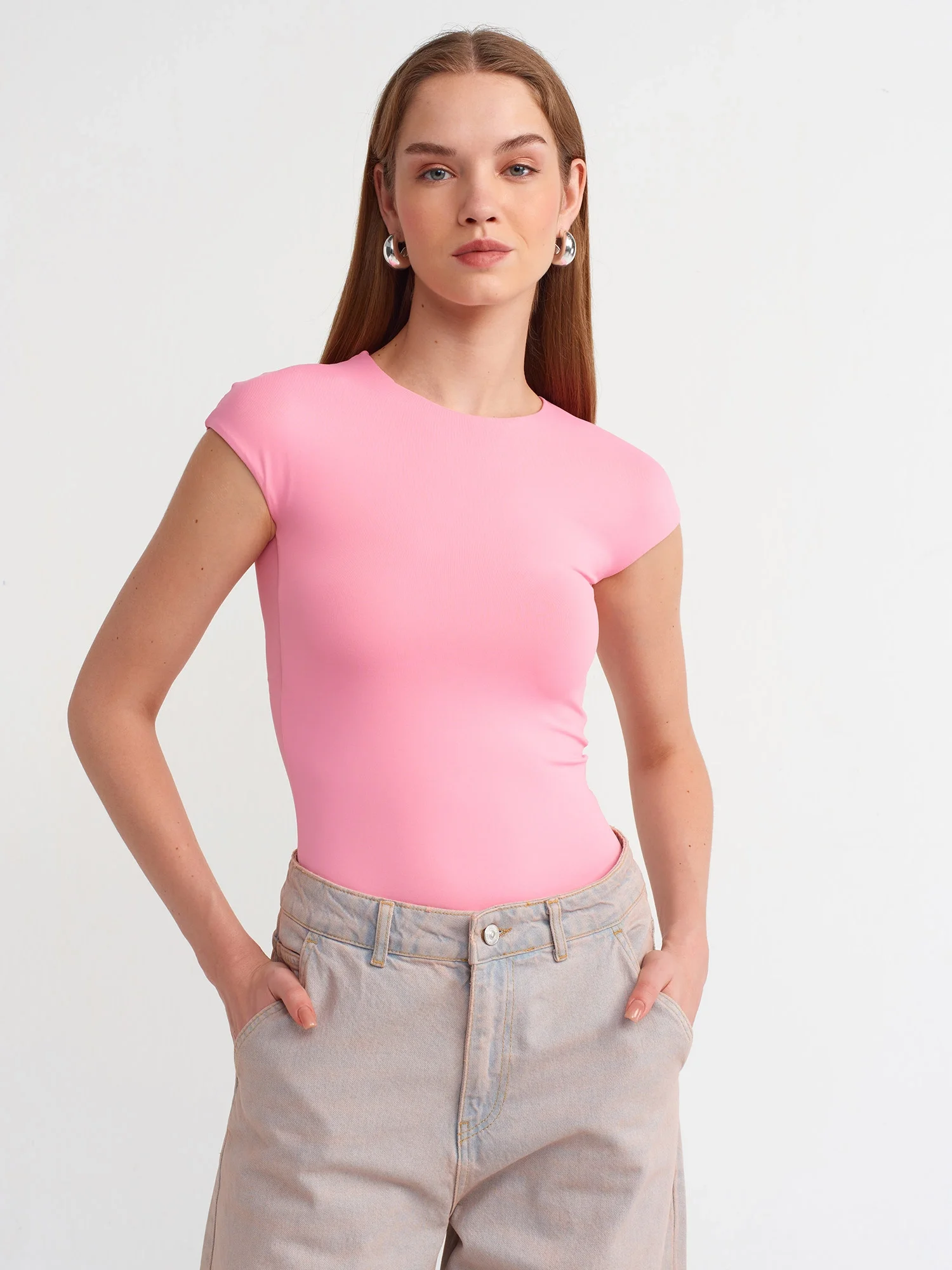 Poliamid T-shirt-Pembe