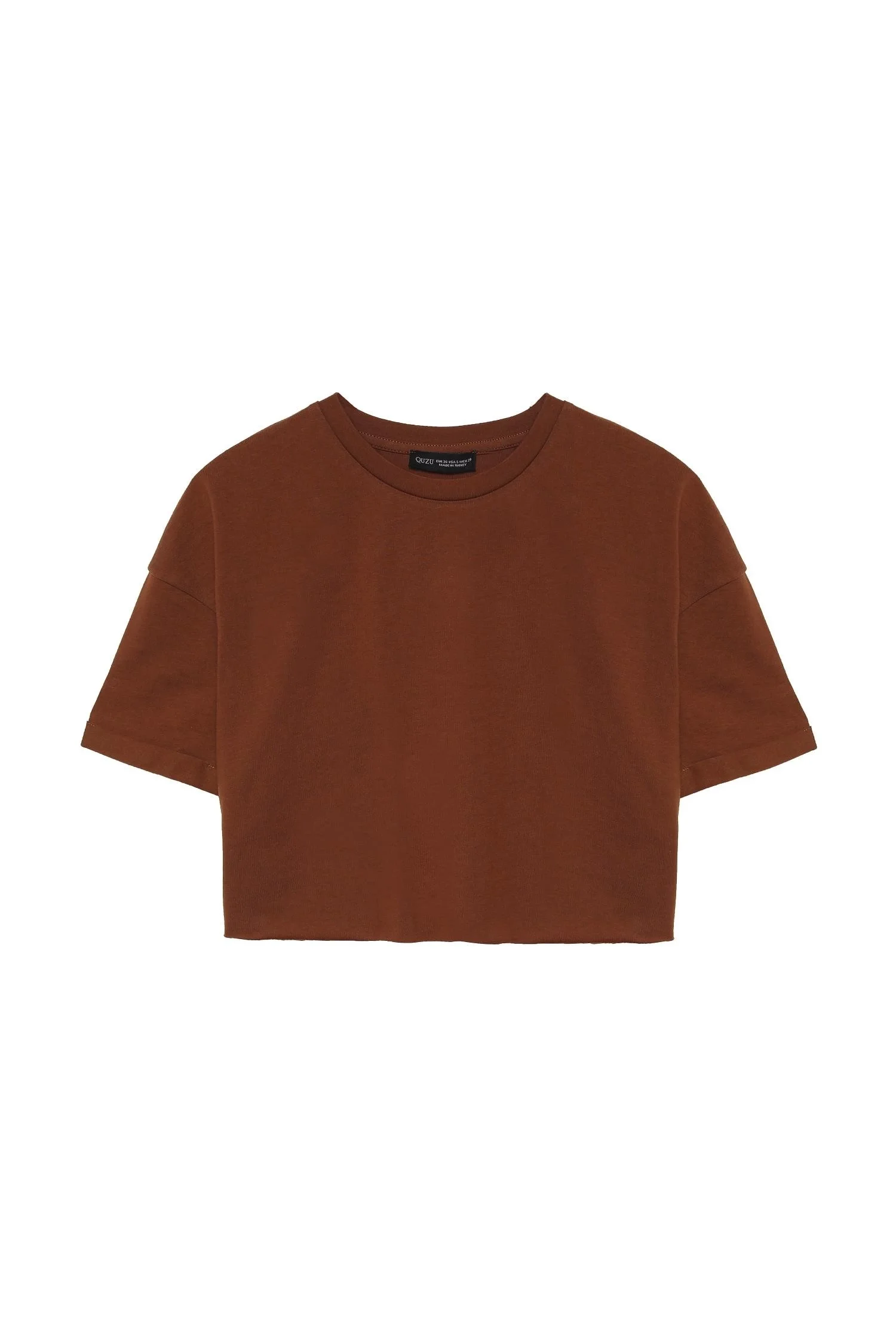 Quzu Basic Tshirt Kahverengi