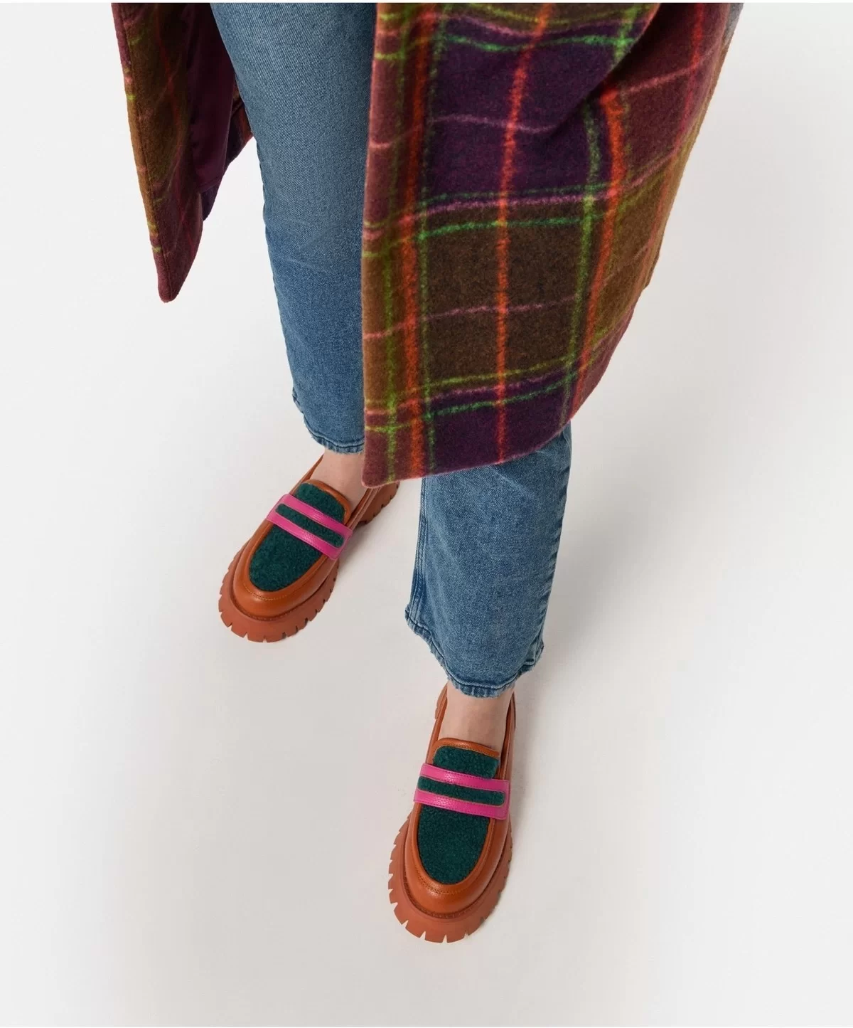 Kürklü Colorblock Ayakkabı
