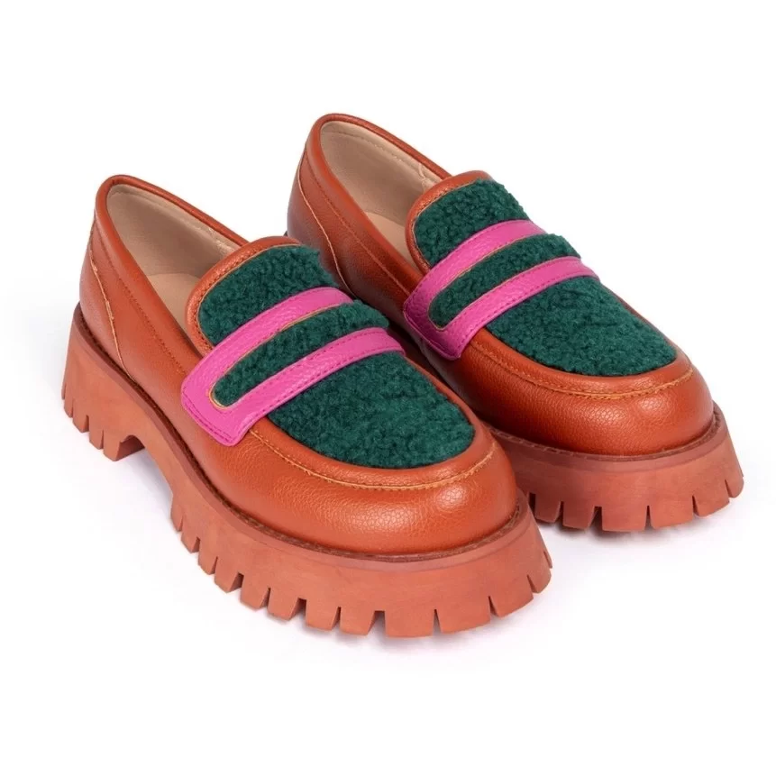 Kürklü Colorblock Ayakkabı