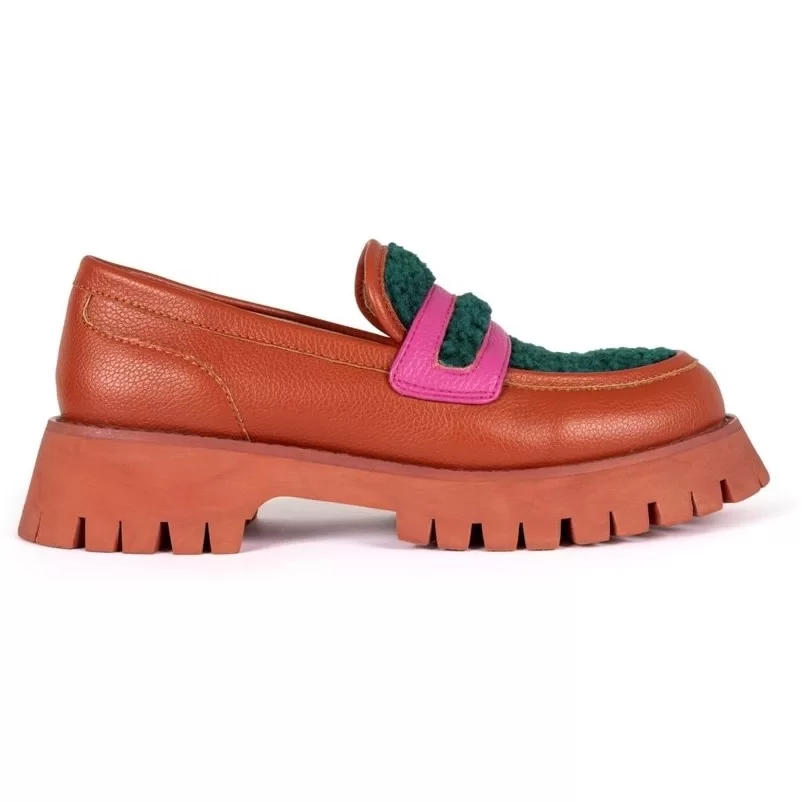 Kürklü Colorblock Ayakkabı