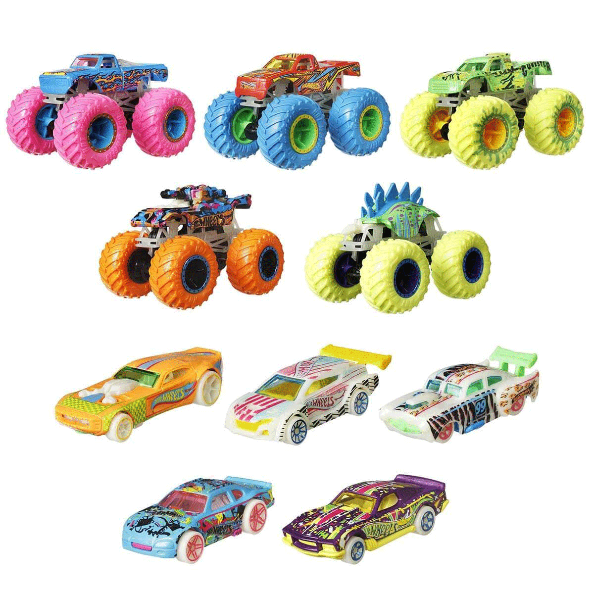 HCB57  Trucks Karanlıkta Parlayan Araçlar, Hot Wheels  Trucks -