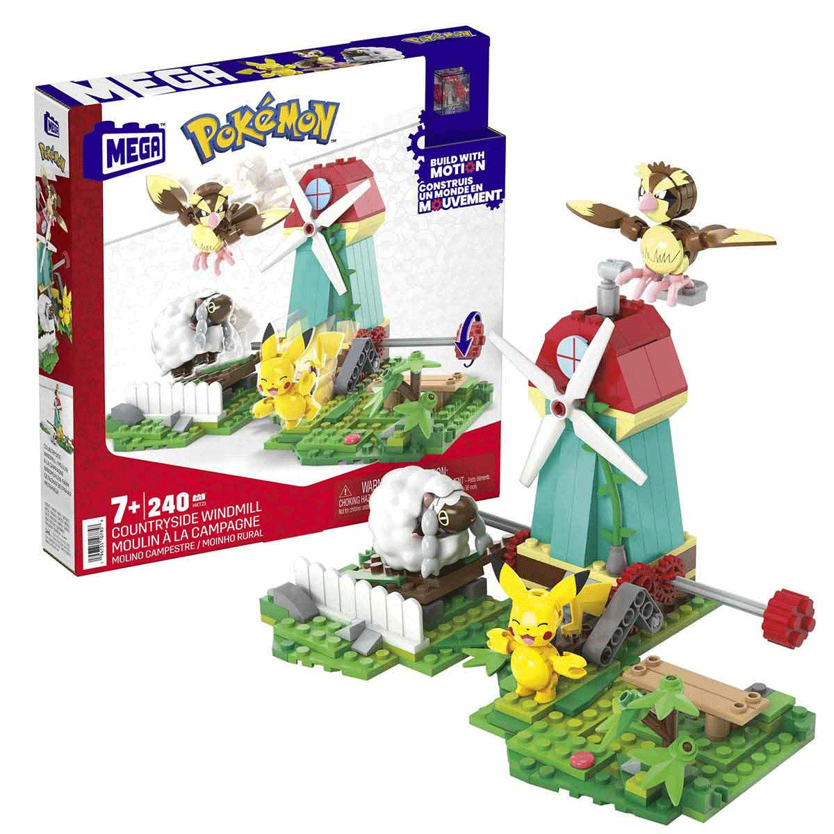 HKT21 MEGA™ Pokémon™ Countryside dmill - Yel Değirmeni Kasabası Seti 240 parça +7 yaş