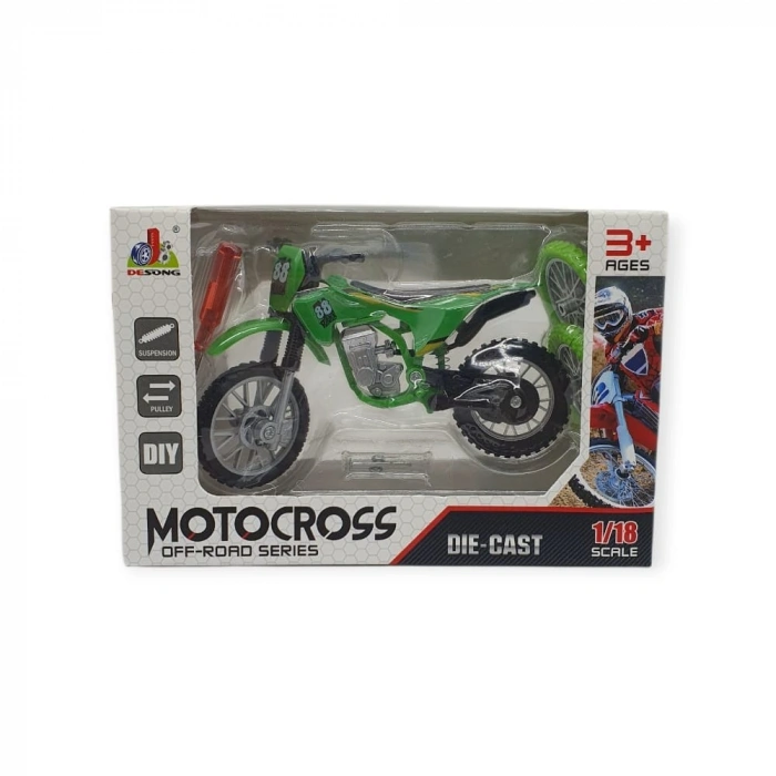 1:18 Ölçekli Model Motosiklet - DS928 - Yeşil - 1 ADET