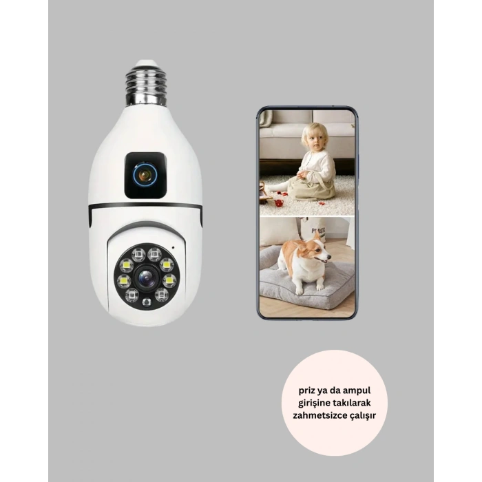 1080P WiFi Ampul Kamerası
