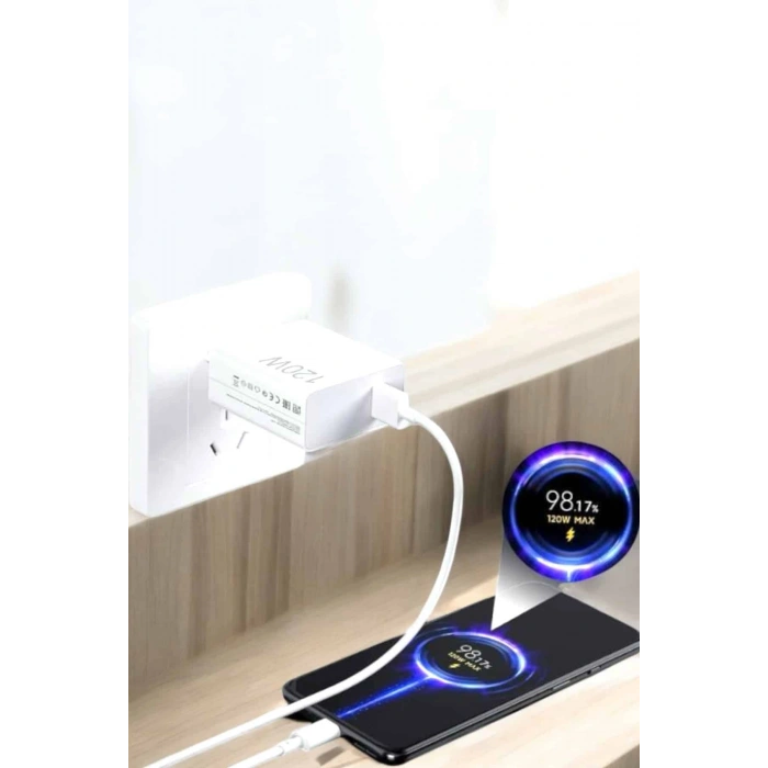 120W Şarj Aleti TypeC Uyumlu Turbo Şarj Aleti