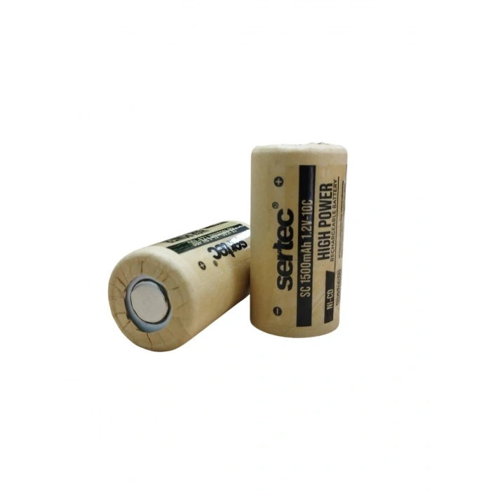 1.2V Nicd Sc 1500 Mah Kağıt Şarjlı Pil 10C (Başsız/Flat Head) (74)