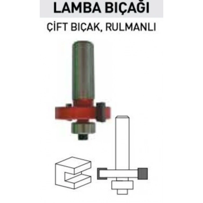 14446 Çift Bıçak Rulmanlı Freze Lamba Bıçağı 4X12 mm