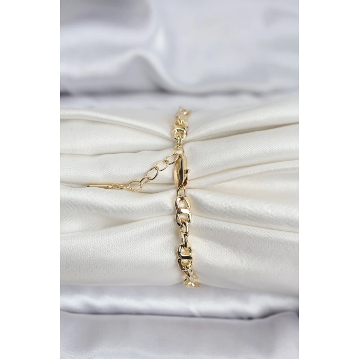 14K Gold Renk Kaplama Zincir Model CM Kadın Bileklik