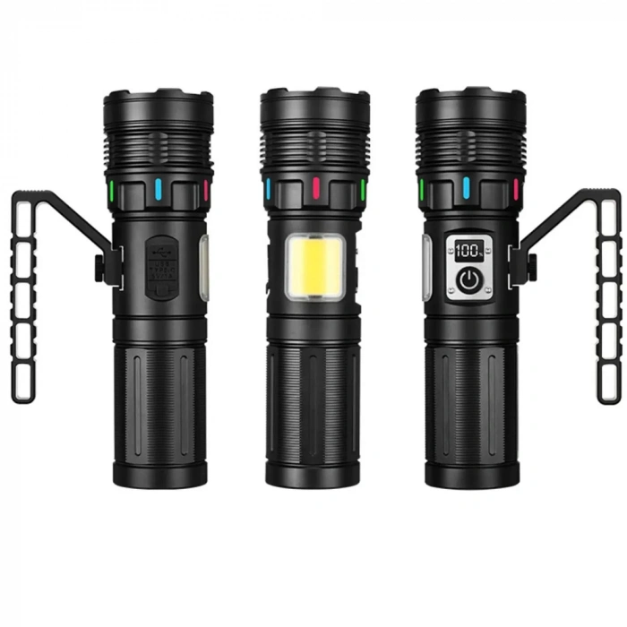 15.000 LÜMEN TG+COB LED ŞARJLI EL FENERİ WATTON WT-703