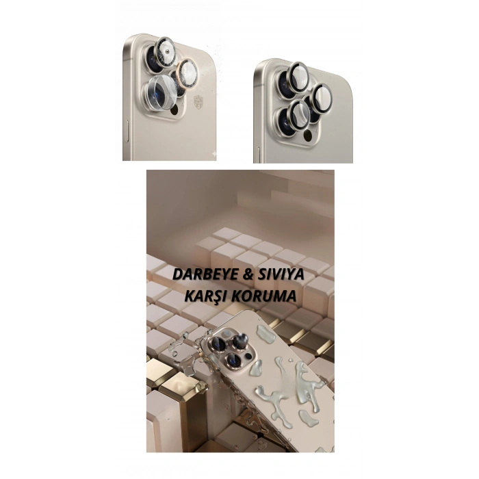 16 Pro Kamera Lens Koruyucu Naturel