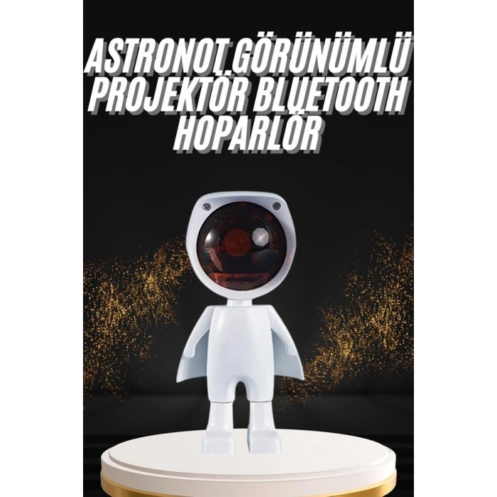 180 Derece Dönebilen Astronot Masa ve Gece Lambası Projektör