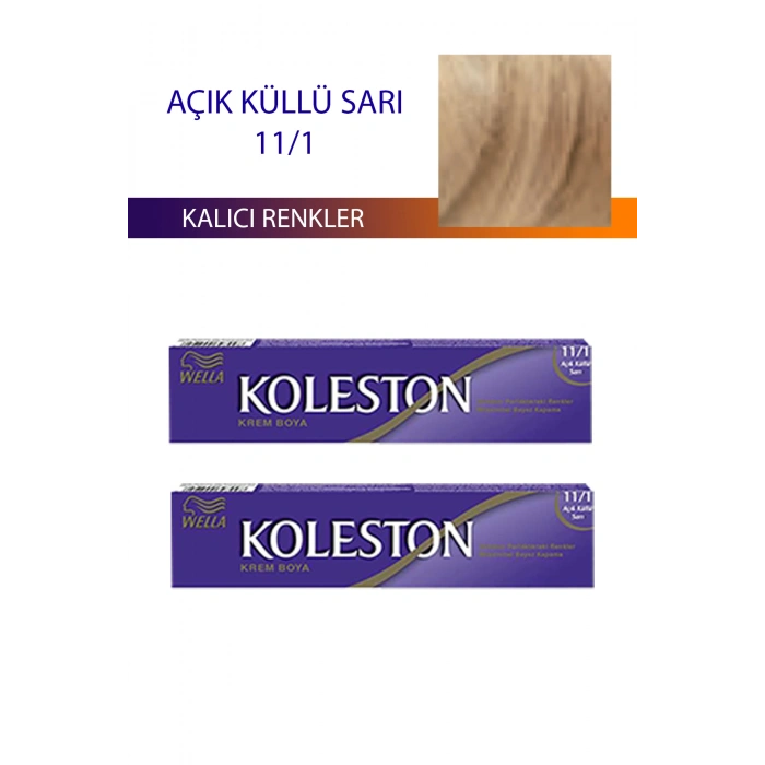 2 Adet Single Tüp Boya Saç Boyası Açık Küllü Sarı 11/1 (74)