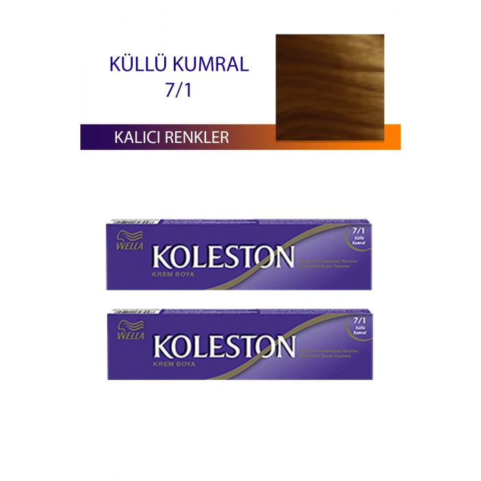2 Adet Single Tüp Boya Saç Boyası Küllü Kumral 7/1 (74)