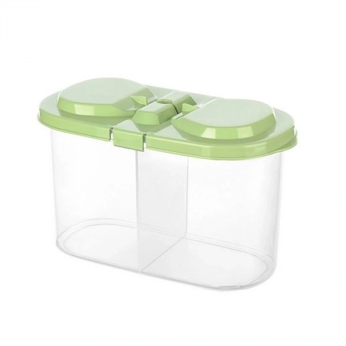 2 Bölmeli Saklama ve Erzak Kabı 1200 ML