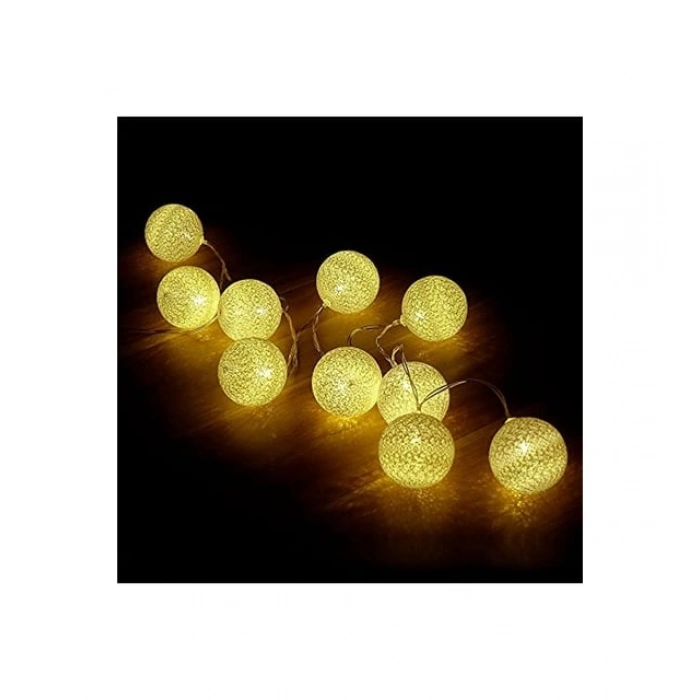 2 Metre 10’lu Top LED Işık - Pilli Gün Işığı Dekoratif Aydınlatma