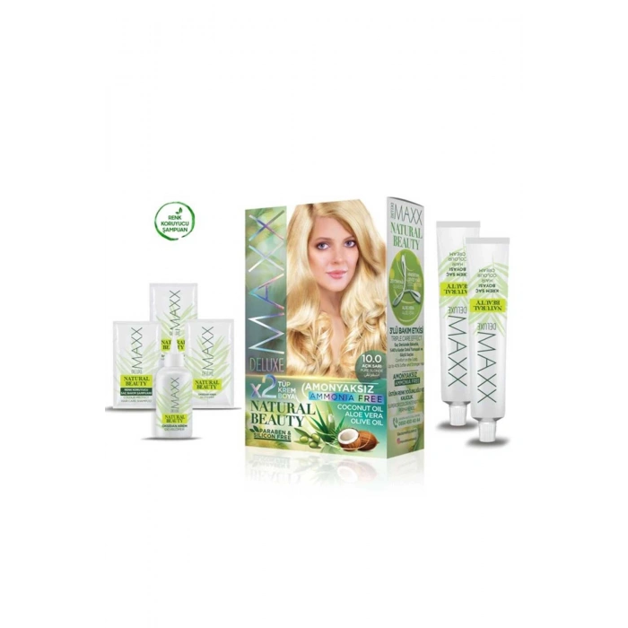 2 Paket Natural Beauty Amonyaksız Saç Boyası 10.0 Açık Sarı (74)