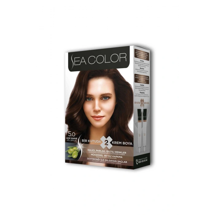 2 Tüp Krem Saç Boyası Seti Açık Kahve No:5.0 (74)