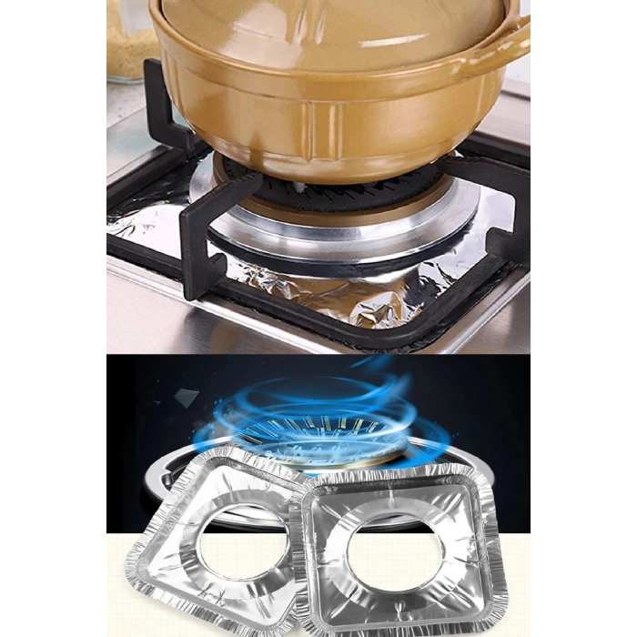 20 Adet ak Üstü Koruyucu  Önleyici Isıya Dalı Yıkanabilir ak Gözü Izgara Koruyucu Folyo