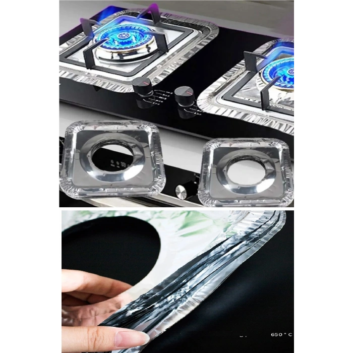 20 Adet ak Üstü Koruyucu  Önleyici Isıya Dalı Yıkanabilir ak Gözü Izgara Koruyucu Folyo