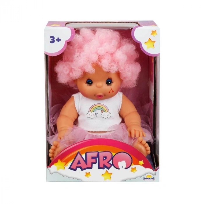 20040 Afro Kıvırcık lı Bebek 23 cm -Sunman
