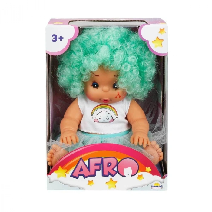 20040 Afro Kıvırcık lı Bebek 23 cm -Sunman