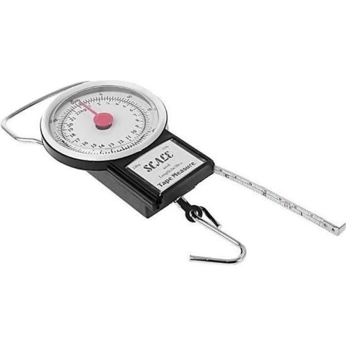22 Kg/50lb Kancalı Tartı Aleti 1 Metre Mezuralı Askılı Balıkçı Terazisi (  )
