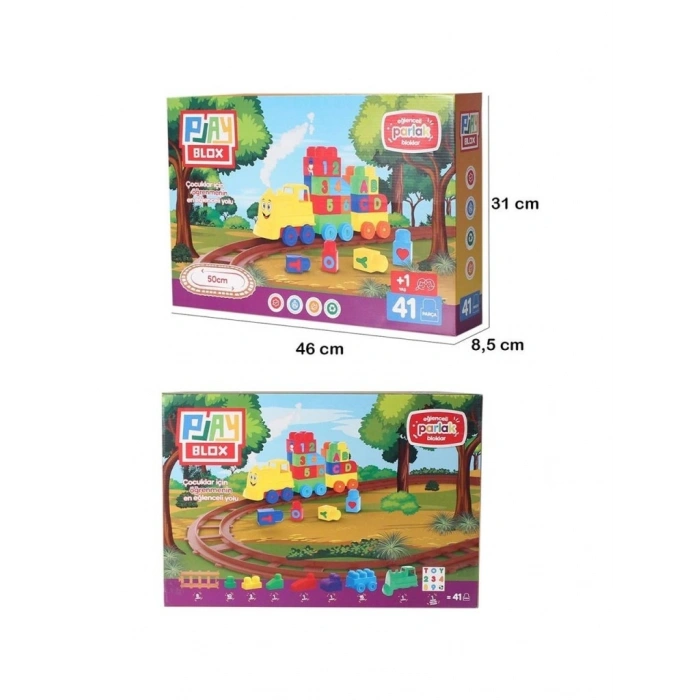 2403 - PLAYBOX 41 PARÇA LEGO TREN SETİ - 1 ADET