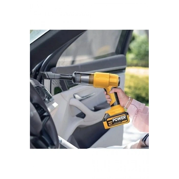 25.000mah Çift Bataryalı Aua 20.000pa Ultra Çekim Güçlü Çantalı Araç Temizleme Süpürgesi
