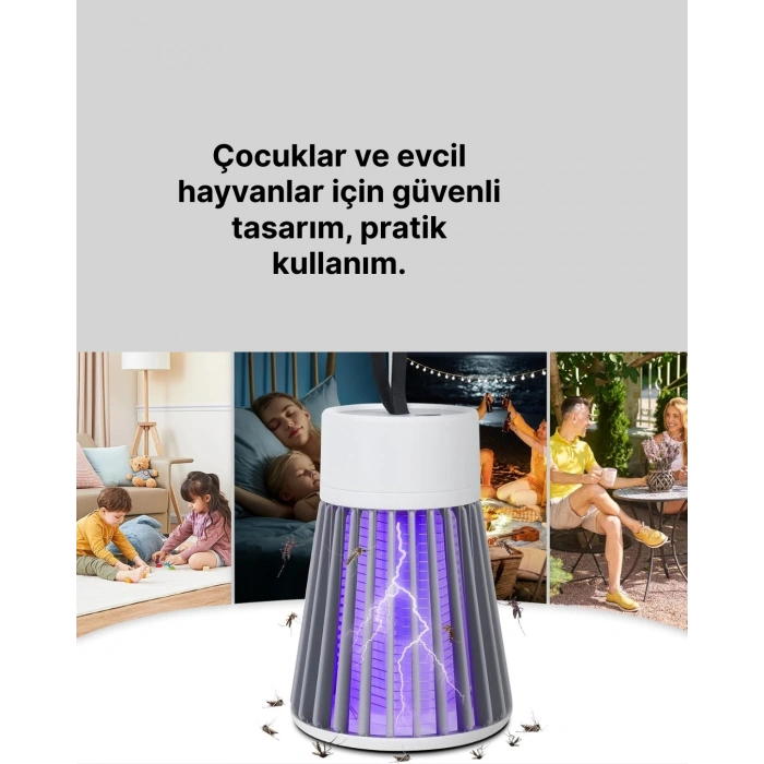 2’si 1 Arada LED Işıklı Elektrikli Böcek Öldürücü