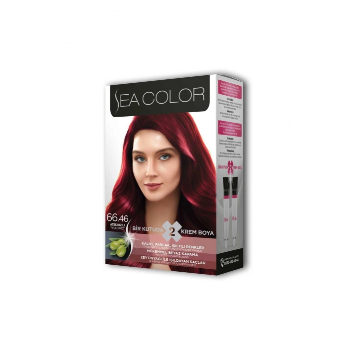 2X2 Tüp Krem Saç Boyası Seti Ateş Kızılı No:66.46 (74)