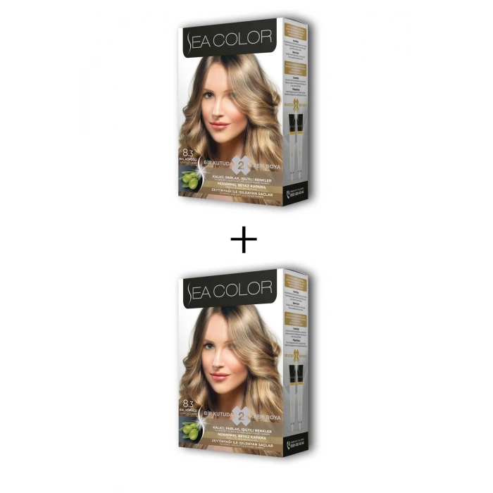 2X2 Tüp Krem Saç Boyası Seti Bal Köpüğü No:8.3 (74)