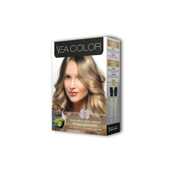 2X2 Tüp Krem Saç Boyası Seti Bal Köpüğü No:8.3 (74)