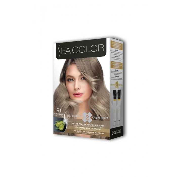 2X2 Tüp Krem Saç Boyası Seti Elmas Sarısı No:9.1 (74)