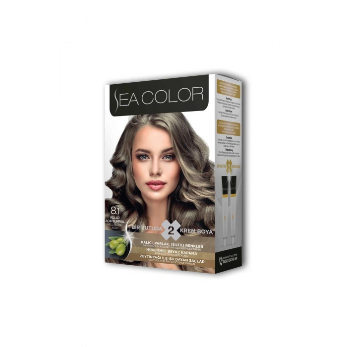 2X2 Tüp Krem Saç Boyası Seti Küllü Açık Kumral No:8.1 (74)