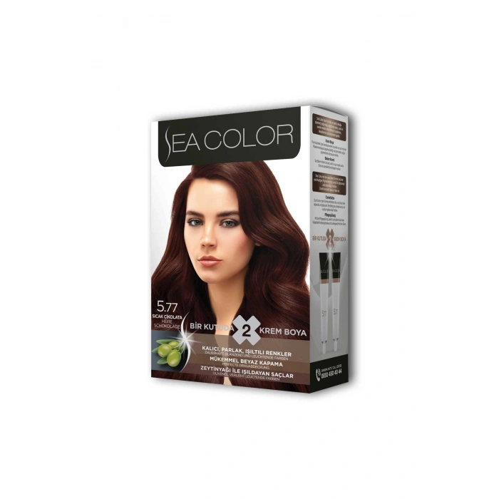 2X2 Tüp Krem Saç Boyası Seti Sıcak Çikolata No:5.77 (74)