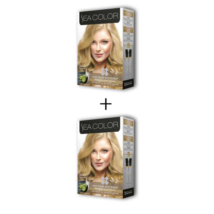 2X2 Tüp Krem Saç Boyası Seti Yoğun Sarı No:9.00 (74)