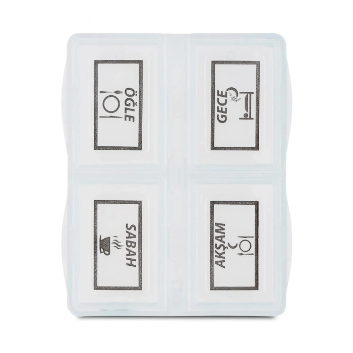 3 Adet - 4 Bölmeli Günlük İlaç Saklama Kutusu