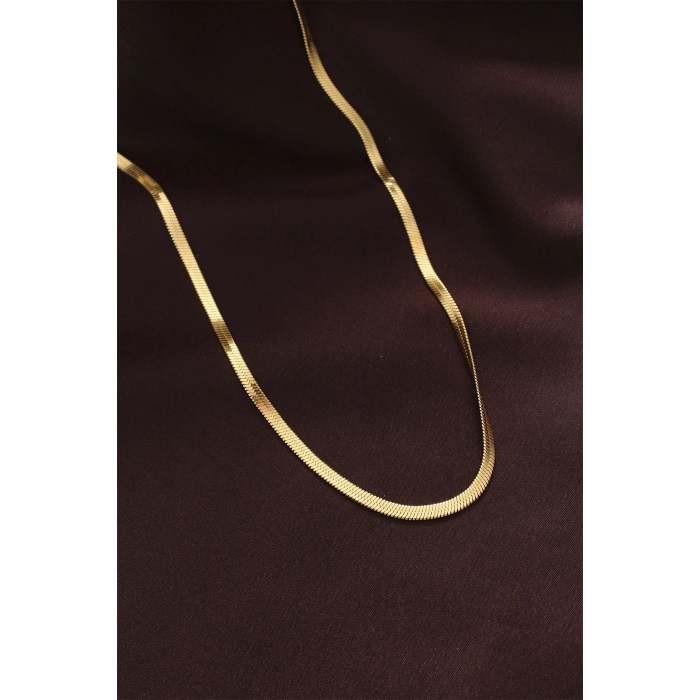 316L Çelik Altın Renk 60 cm İtalyan Zincir Kolye