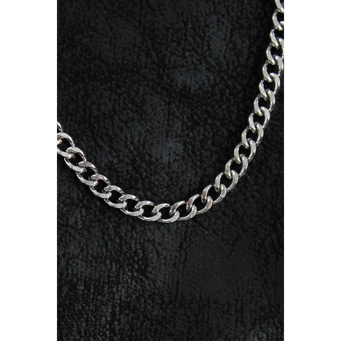 316L Çelik Klasik Zincir Model Gümüş Renk Erkek Kolye