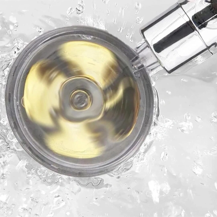 360 Derece Dönebilen Pervaneli Turbo  Duş Başlığı