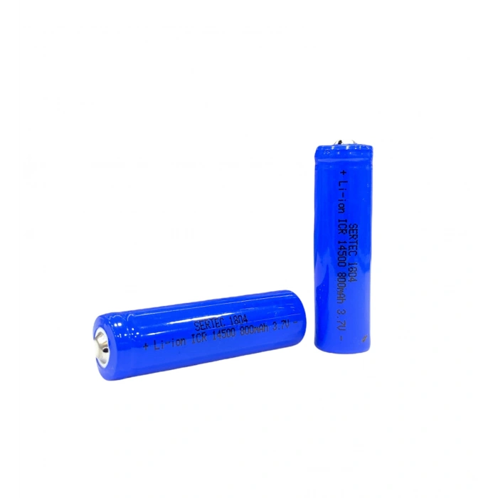 3.7V Liıon 14500 Aa  800 Mah 1C Şarjlı Pil (Başlı) (74)