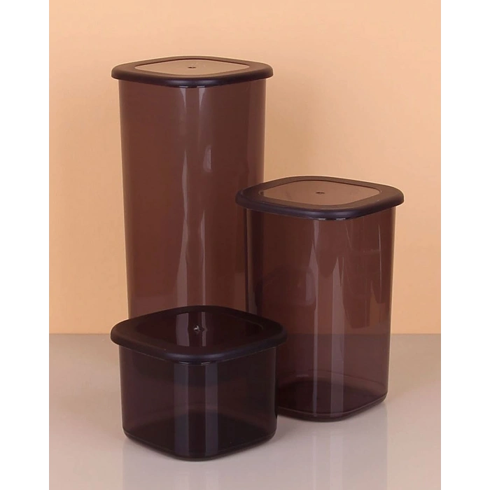 3lü Saklama Kabı - 1750-1200-550ML Koyu Şeffaf (74)