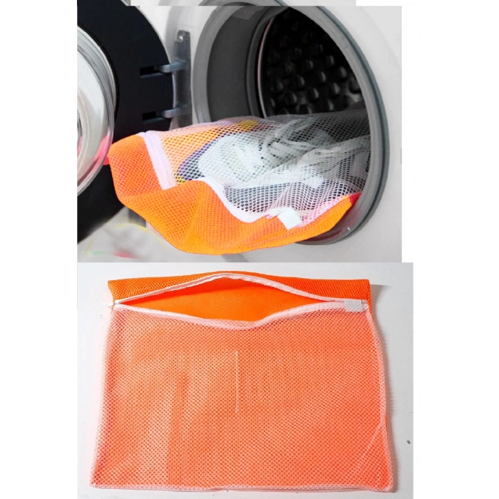 4 Adet 4 Renk  Fermuarlı - Hassas Çamaşır Terlik  Ayakkabı Yı Filesi Büyük Boy