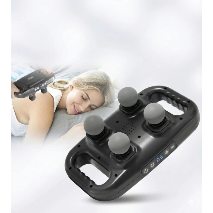 4 Başlıklı Masaj sı - Ergonomik Derin Doku Sırt ve Boyun Masaj Aleti Ağrı ve Sızı