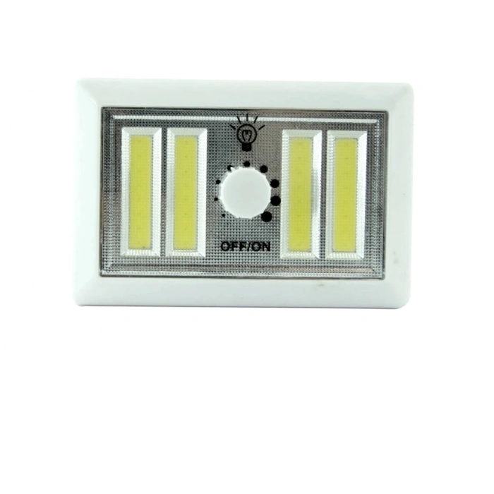 4 Ledli Pilli Led Lamba Güç Ayarlı Led Portatif Lamba Led Işık - Mıknatıslı Yapışkanlı