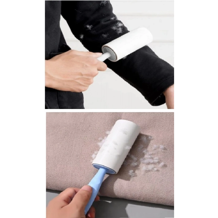 4 Yedekli Tüy Toplama Rulosu 240 Yaprak Evcil Hayvan Elbise Yatak Tüy  Toplayıcı