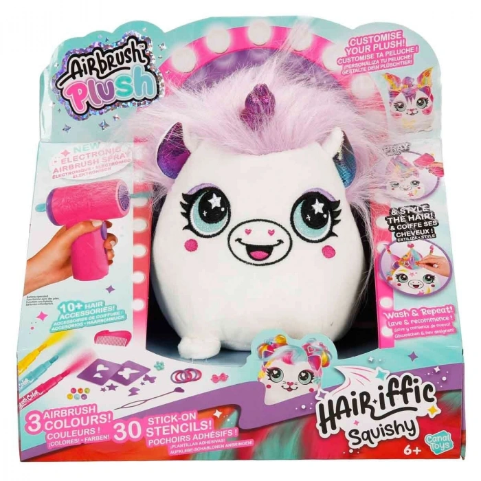 45541 SUN-CNL-HOBİ SET AIRBRUSH PLUSH HAIR IFFIC SQUISHY BO 2A