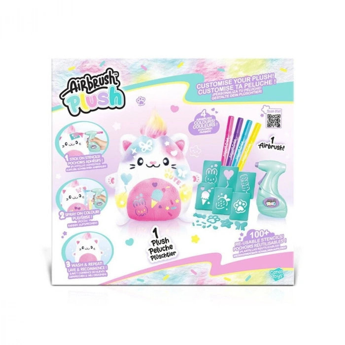 45574 SUN-CNL-HOBİ SET AIRBRUSH PELUŞ KAWAII KITTY