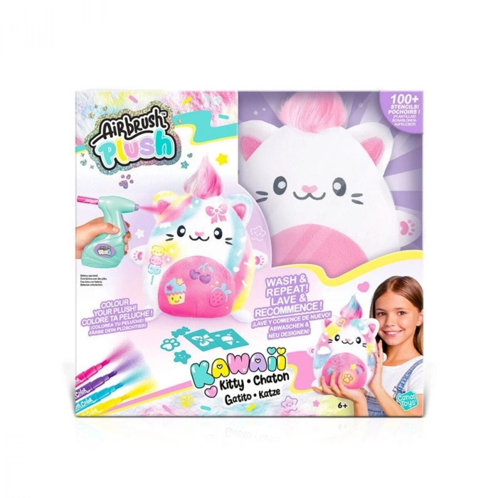 45574 SUN-CNL-HOBİ SET AIRBRUSH PELUŞ KAWAII KITTY